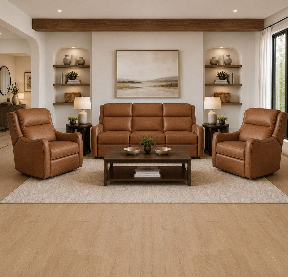 Parker Living - Channing - Renaissance Cinnamon Power Zero Gravity Sofa and 2 Recliners - MCHN-KIT-311P3Z-RECI view 1