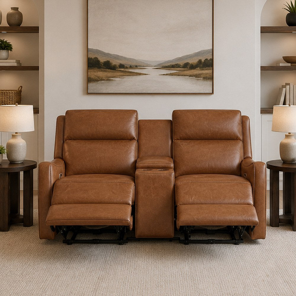 Parker Living - Channing - Renaissance Cinnamon Power Zero Gravity Tilt Console Loveseat P3 - MCHN-822CP3ZT-RECI view 1