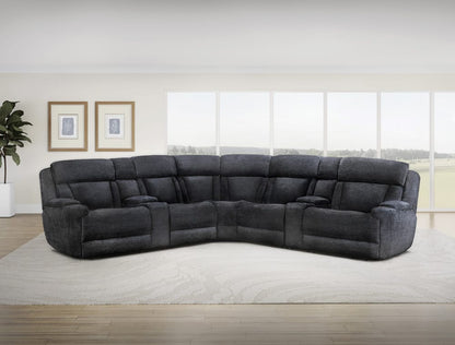 Parker Living - Dalton - Lucky Charcoal 7 Piece Modular Power Reclining Sectional with Power Adjustable Headrests - MDAL-PACKT7(H)-LCH view  2