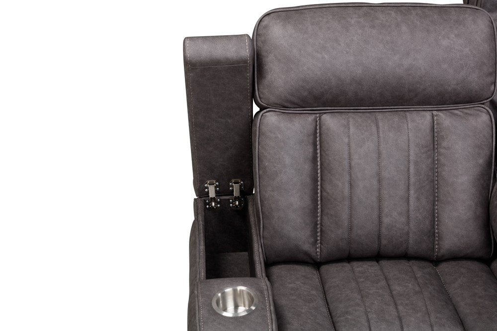Parker Living - Equinox - Mercury Power Reclining Sofa with Drop Down Table - MEQ-834P2-MERC view 8