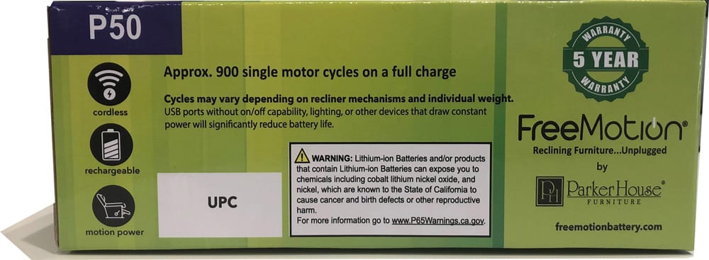 Parker Living - Freemotion 5000mAh Battery, Universal Bracket and Y2 cable - P50-PBY2 view 7