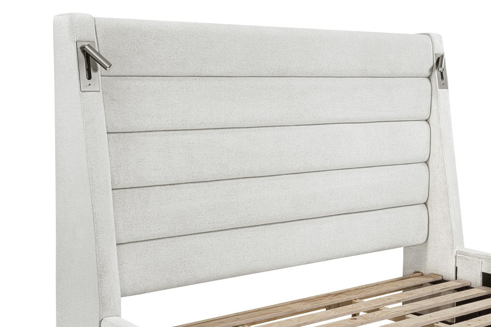 Parker Living - Giorgio - Dreamy Linen Queen Bed with Speakers - BGIO-KIT-Q3-DRLI view 7
