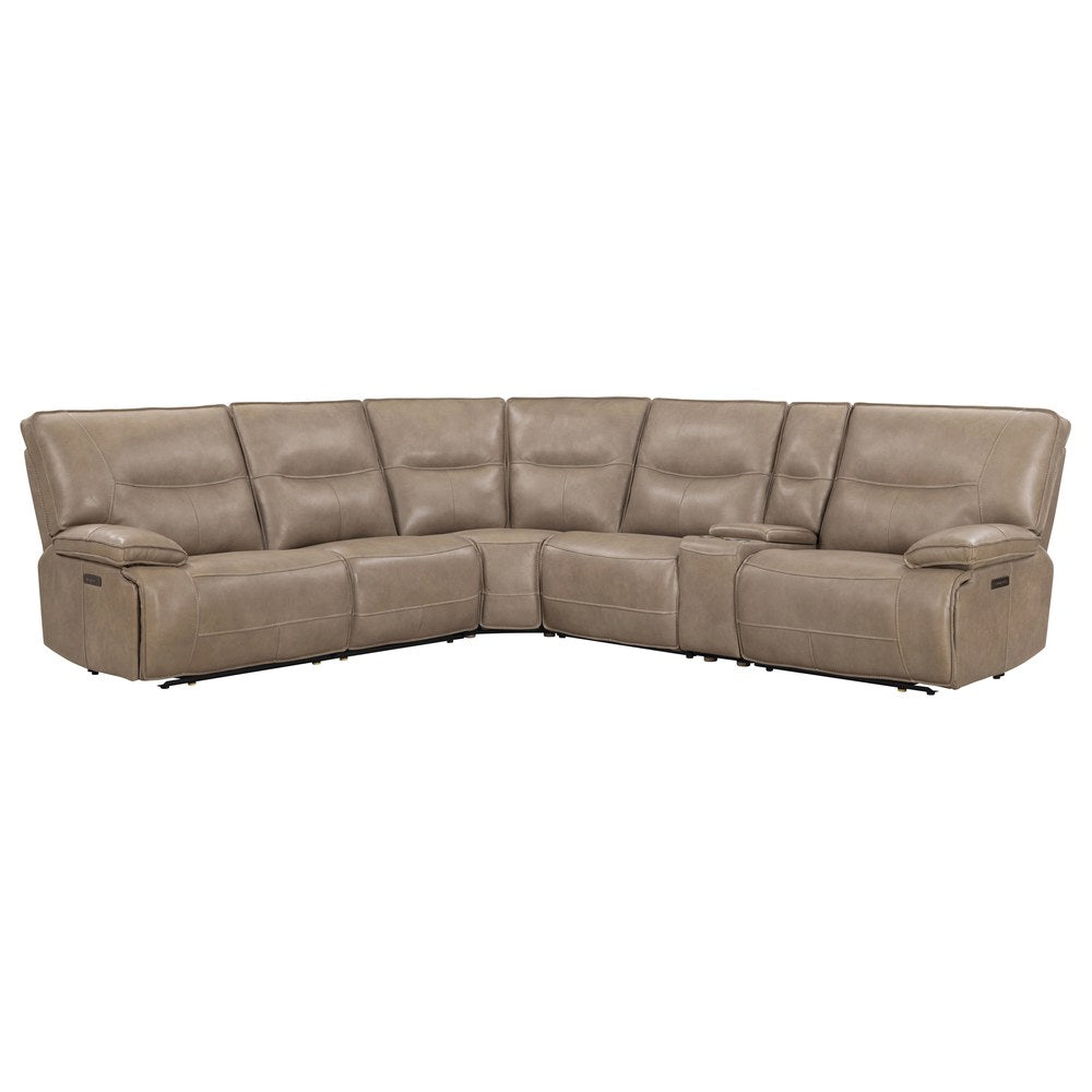 Parker Living - Gladiator - Genova Mocha 6 Piece Modular Zero Gravity Power Reclining Sectional with Power Adjustable Headrests - MGLA-KIT-6A-P2Z-GNMC view 1