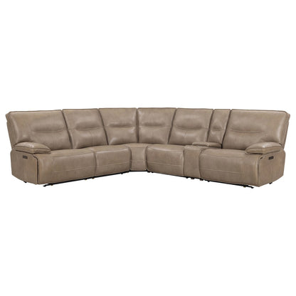 Parker Living - Gladiator - Genova Mocha 6 Piece Modular Zero Gravity Power Reclining Sectional with Power Adjustable Headrests - MGLA-KIT-6A-P2Z-GNMC view 1