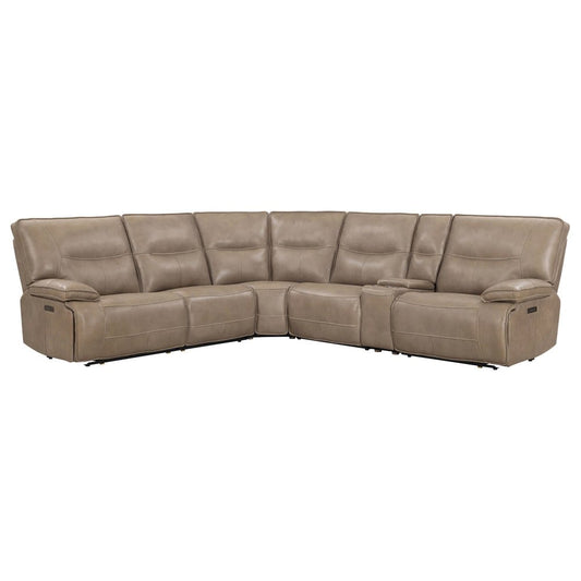 Parker Living - Gladiator - Genova Mocha 6 Piece Modular Zero Gravity Power Reclining Sectional with Power Adjustable Headrests - MGLA-KIT-6A-P2Z-GNMC view 1