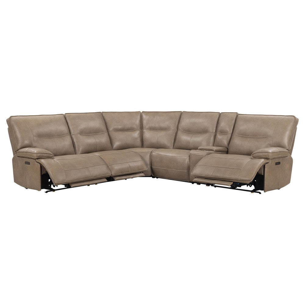 Parker Living - Gladiator - Genova Mocha 6 Piece Modular Zero Gravity Power Reclining Sectional with Power Adjustable Headrests - MGLA-KIT-6A-P2Z-GNMC view 2