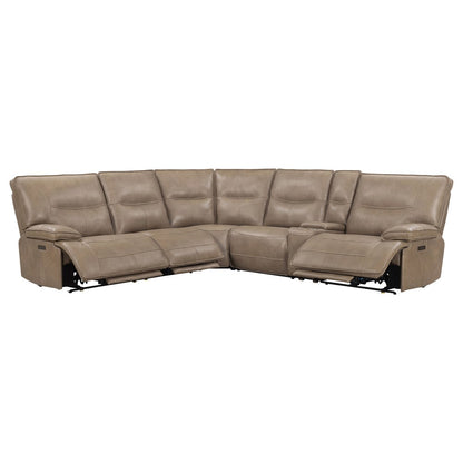 Parker Living - Gladiator - Genova Mocha 6 Piece Modular Zero Gravity Power Reclining Sectional with Power Adjustable Headrests - MGLA-KIT-6A-P2Z-GNMC view 2