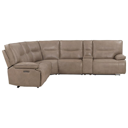 Parker Living - Gladiator - Genova Mocha 6 Piece Modular Zero Gravity Power Reclining Sectional with Power Adjustable Headrests - MGLA-KIT-6A-P2Z-GNMC view 4