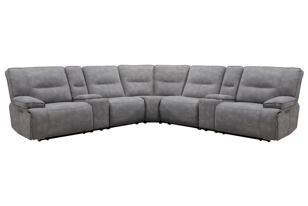 Parker Living - Gladiator - Sky 7 Piece Modular Power Zero Gravity Reclining Sectional with Power Adjustable Headrests - MGLA-PACKT7(HZ)-SKY view 1