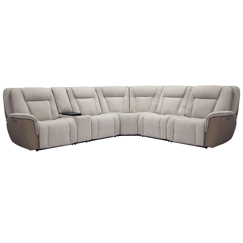 Parker Living - Ian - Luxe Mocha 6 Piece Modular Zero Gravity Power Reclining Sectional with Beverage Chiller Console - MIAN-KIT-6C-P3Z-LXMC view 1
