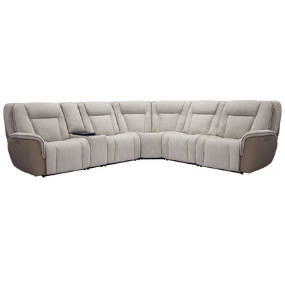 Parker Living - Ian - Luxe Mocha 6 Piece Modular Zero Gravity Power Reclining Sectional with Beverage Chiller Console - MIAN-KIT-6C-P3Z-LXMC view 1