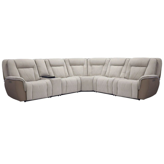 Parker Living - Ian - Luxe Mocha 6 Piece Modular Zero Gravity Power Reclining Sectional with Beverage Chiller Console - MIAN-KIT-6C-P3Z-LXMC view 1