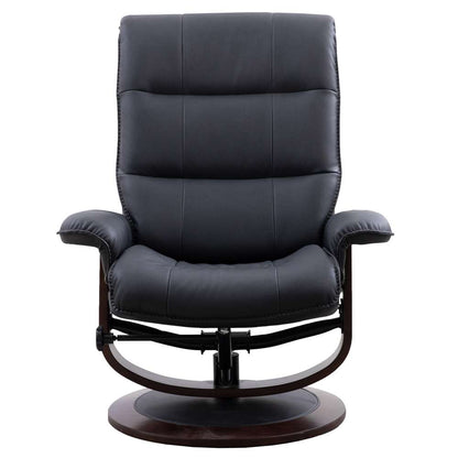 Parker House - Knight - Black Manual Reclining Swivel Chair and Ottoman - MKNI#212S-BLC veiw 2