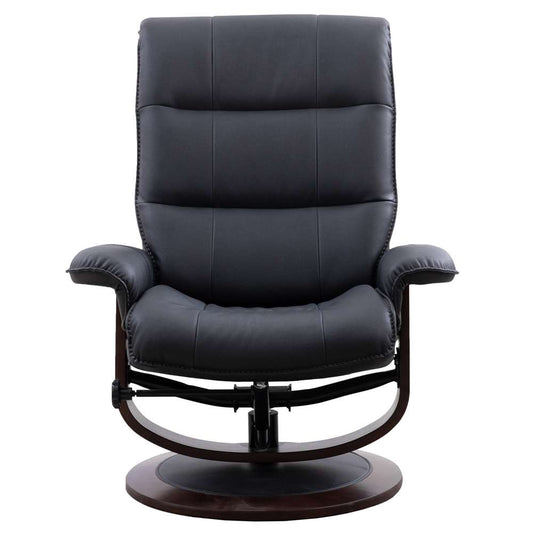 Parker House - Knight - Black Manual Reclining Swivel Chair and Ottoman - MKNI#212S-BLC veiw 2