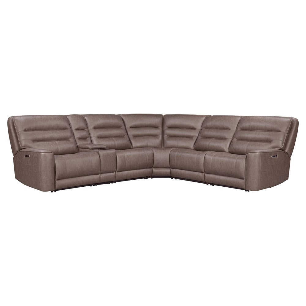 Parker Living - Lawson - Sydney Brunette 6 Piece Modular Zero Gravity Power Reclining Sectional with Adjustable Headrests - MLAW-KIT-6A-P2Z-SYBR view 1