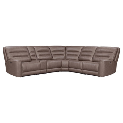 Parker Living - Lawson - Sydney Brunette 6 Piece Modular Zero Gravity Power Reclining Sectional with Adjustable Headrests - MLAW-KIT-6A-P2Z-SYBR view 1