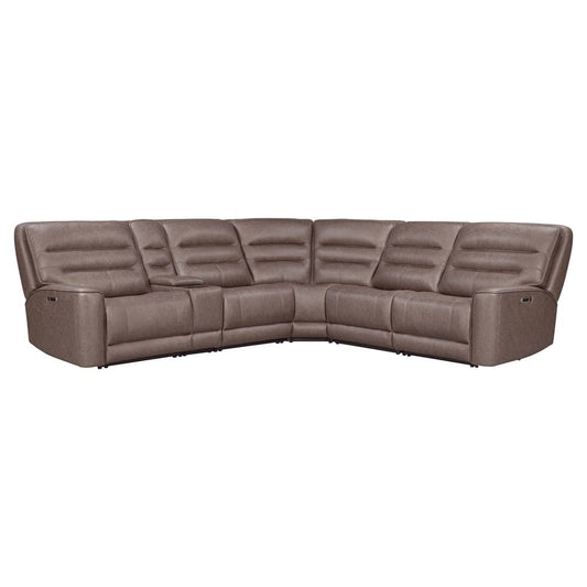 Parker Living - Lawson - Sydney Brunette 6 Piece Modular Zero Gravity Power Reclining Sectional with Adjustable Headrests - MLAW-KIT-6A-P2Z-SYBR view 1