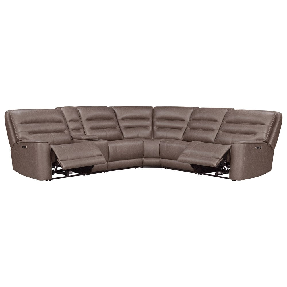 Parker Living - Lawson - Sydney Brunette 6 Piece Modular Zero Gravity Power Reclining Sectional with Adjustable Headrests - MLAW-KIT-6A-P2Z-SYBR view 2