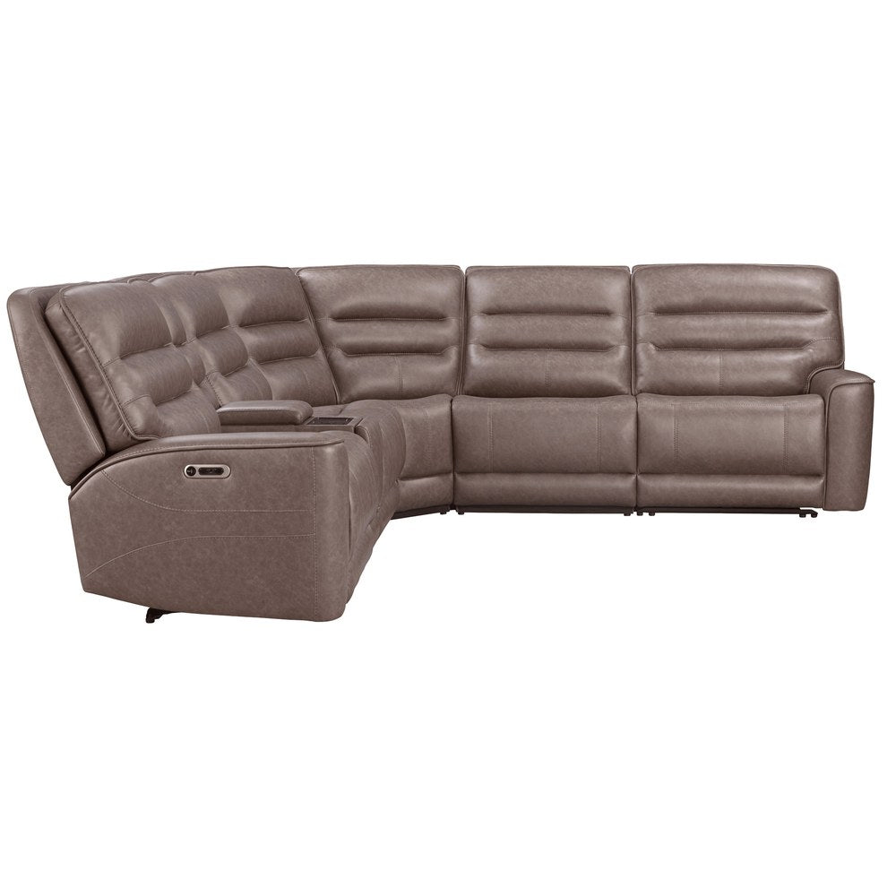 Parker Living - Lawson - Sydney Brunette 6 Piece Modular Zero Gravity Power Reclining Sectional with Adjustable Headrests - MLAW-KIT-6A-P2Z-SYBR view 4