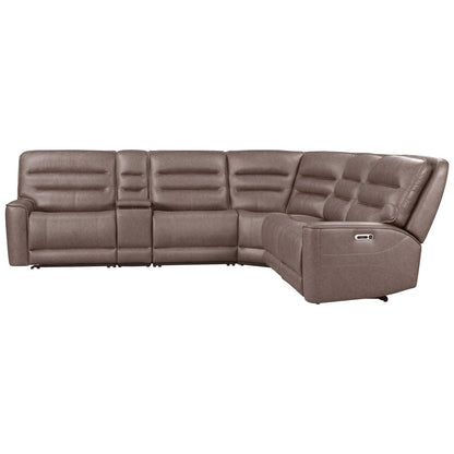 Parker Living - Lawson - Sydney Brunette 6 Piece Modular Zero Gravity Power Reclining Sectional with Adjustable Headrests - MLAW-KIT-6A-P2Z-SYBR view 5