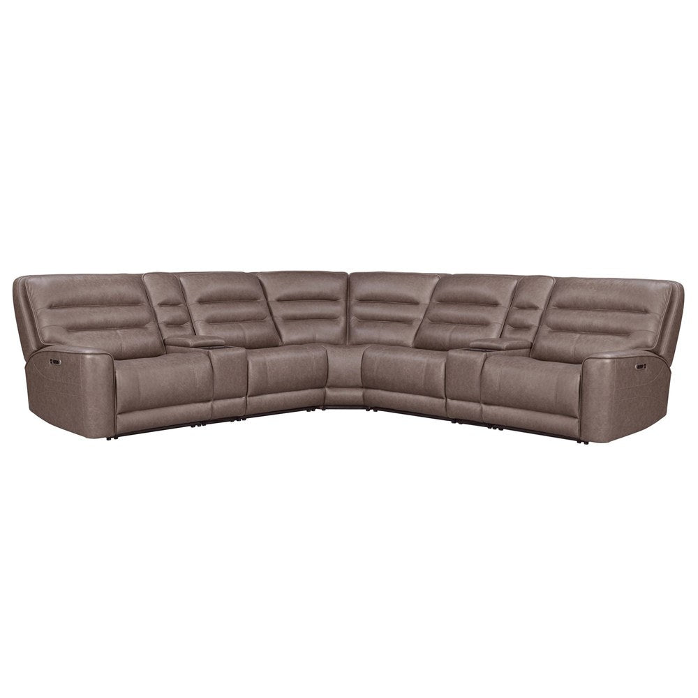 Parker Living - Lawson - Sydney Brunette 7 Piece Modular Zero Gravity Power Reclining Sectional with Adjustable Headrests - MLAW-KIT-7T-P2Z-SYBR view 1