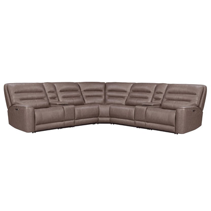Parker Living - Lawson - Sydney Brunette 7 Piece Modular Zero Gravity Power Reclining Sectional with Adjustable Headrests - MLAW-KIT-7T-P2Z-SYBR view 1