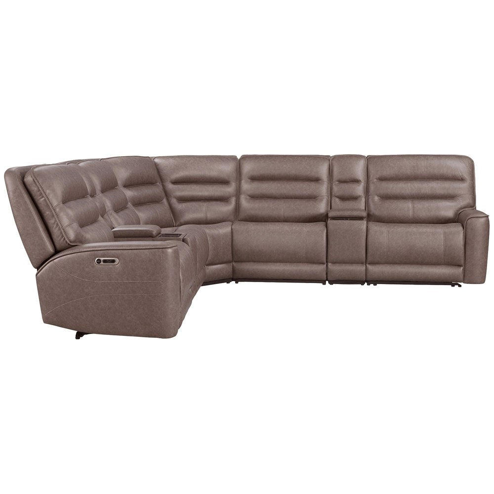 Parker Living - Lawson - Sydney Brunette 7 Piece Modular Zero Gravity Power Reclining Sectional with Adjustable Headrests - MLAW-KIT-7T-P2Z-SYBR view 3