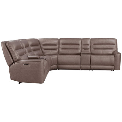 Parker Living - Lawson - Sydney Brunette 7 Piece Modular Zero Gravity Power Reclining Sectional with Adjustable Headrests - MLAW-KIT-7T-P2Z-SYBR view 3