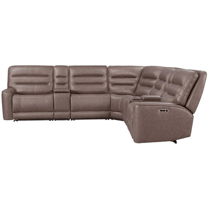 Parker Living - Lawson - Sydney Brunette 7 Piece Modular Zero Gravity Power Reclining Sectional with Adjustable Headrests - MLAW-KIT-7T-P2Z-SYBR view 4