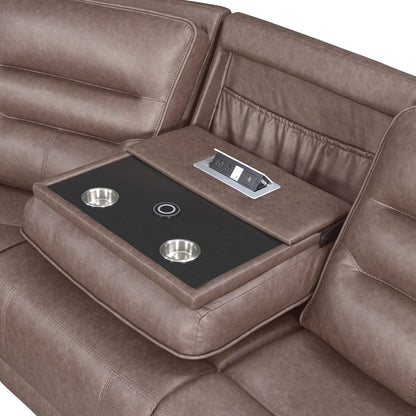 Parker Living - Lawson - Sydney Brunette 7 Piece Modular Zero Gravity Power Reclining Sectional with Adjustable Headrests - MLAW-KIT-7T-P2Z-SYBR view 5
