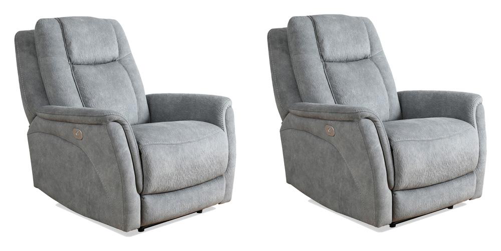 Parker Living - Linus - Hudson Grey Zero Gravity Power Recliner (Set of 2) - MLIN#812PHZ-2-HGY view 1