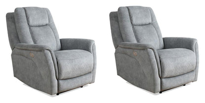 Parker Living - Linus - Hudson Grey Zero Gravity Power Recliner (Set of 2) - MLIN#812PHZ-2-HGY view 1