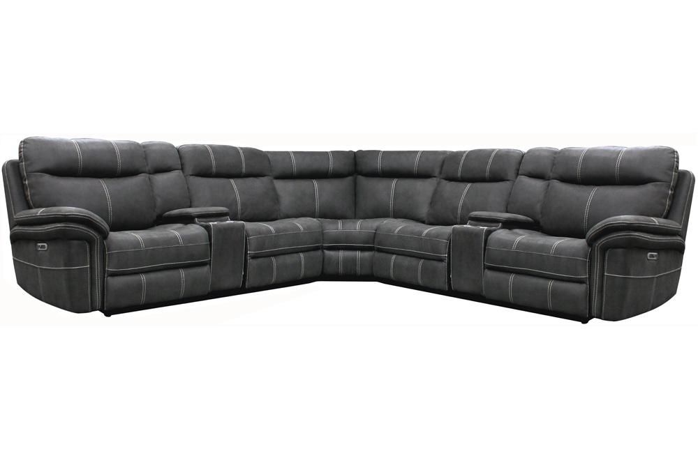 Parker Living - Mason - Charcoal 7 Piece Modular Power Reclining Sectional with Power Adjustable Headrests - MMA-PACKT7(H)-CHA veiw 1