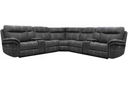 Parker Living - Mason - Charcoal 7 Piece Modular Power Reclining Sectional with Power Adjustable Headrests - MMA-PACKT7(H)-CHA veiw 1