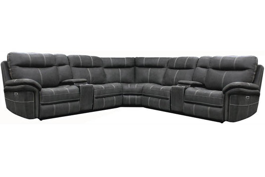 Parker Living - Mason - Charcoal 7 Piece Modular Power Reclining Sectional with Power Adjustable Headrests - MMA-PACKT7(H)-CHA veiw 1