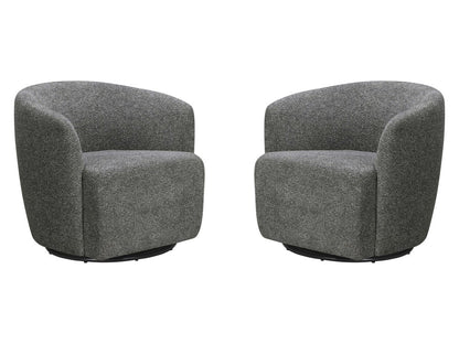 Parker Living - Mingle - Thatch Black Swivel Glider Accent Chair (Set of 2) - SMIN-KIT-912GS-2-THBK view 1