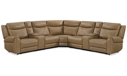 Parker Living - Momentum - Cashew 7 Piece Modular Power Reclining Sectional with Power Adjustable Headrests - MMTM-PACKT7(HZ)-HM-CSHW view 1