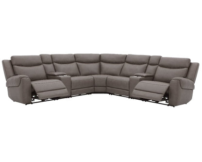 Parker Living - Momentum - Dark Granite 7 Piece Modular Power Reclining Sectional with Power Adjustable Headrests - MMTM-PACKT7(HZ)-HM-DKGN view 1