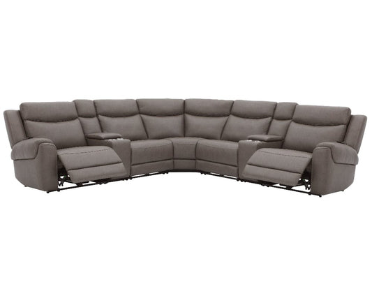 Parker Living - Momentum - Dark Granite 7 Piece Modular Power Reclining Sectional with Power Adjustable Headrests - MMTM-PACKT7(HZ)-HM-DKGN view 1