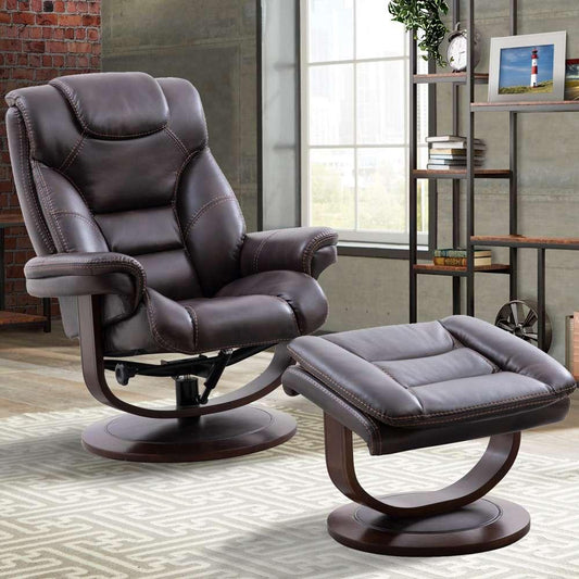 Parker House - Monarch - Truffle Manual Reclining Swivel Chair and Ottoman - MMON#212S-TRU veiw 1