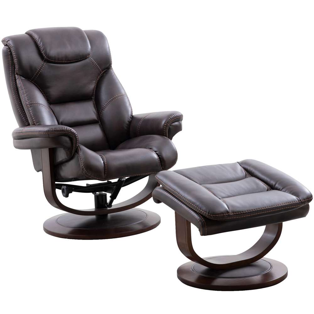 Parker House - Monarch - Truffle Manual Reclining Swivel Chair and Ottoman - MMON#212S-TRU veiw 2