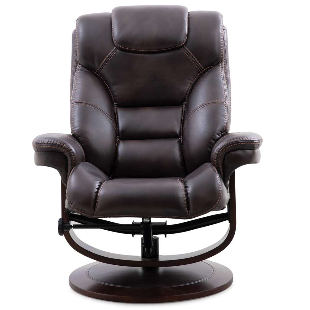 Parker House - Monarch - Truffle Manual Reclining Swivel Chair and Ottoman - MMON#212S-TRU veiw 3