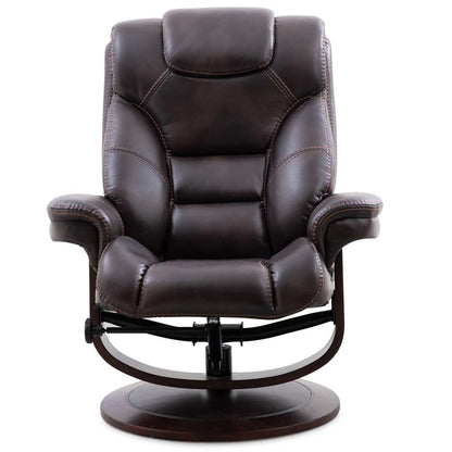 Parker House - Monarch - Truffle Manual Reclining Swivel Chair and Ottoman - MMON#212S-TRU veiw 3
