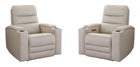 Parker Living - Nexus - Stone Power Zero Gravity Recliner P3 (Set of 2) - MNEX#812PHLZ-2-STNE view 1