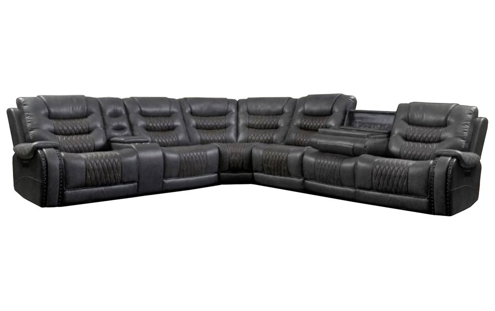 Parker House - Outlaw - Stallion 7 Piece Modular Power Sectional with Drop Down Table - MOUT-PACKT7(H)-STA veiw 1