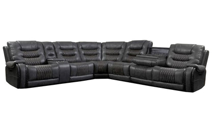 Parker House - Outlaw - Stallion 7 Piece Modular Power Sectional with Drop Down Table - MOUT-PACKT7(H)-STA veiw 1