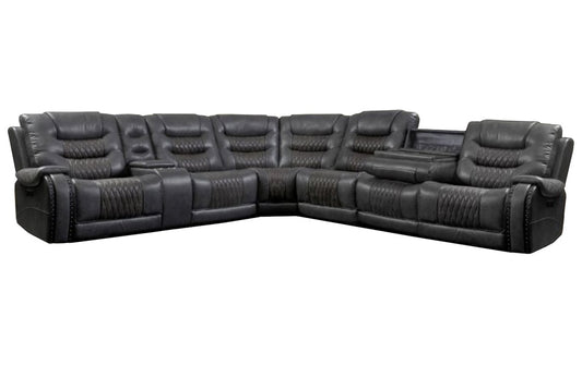 Parker House - Outlaw - Stallion 7 Piece Modular Power Sectional with Drop Down Table - MOUT-PACKT7(H)-STA veiw 1