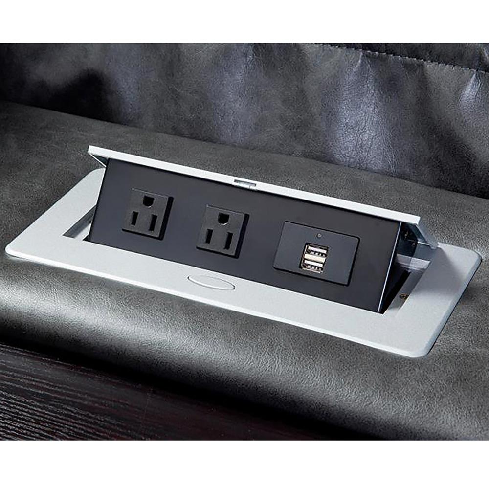 Parker House - Outlaw - Stallion 7 Piece Modular Power Sectional with Drop Down Table - MOUT-PACKT7(H)-STA veiw 4