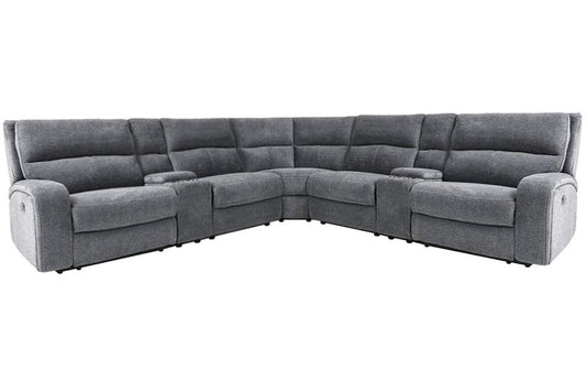 Parker Living - Polaris - Bizmark Grey 7 Piece Modular Power Reclining Sectional with Power Adjustable Headrests - MPOL-PACKT7(H)-BIG view 1