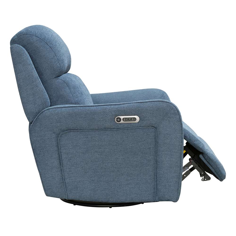 Parker House - Quest - Upgrade Midnight Blue Swivel Glider Cordless Recliner - Powered by FreeMotion - MQUE#812GSPH-P25-UPMB_CLOSEOUT veiw 4